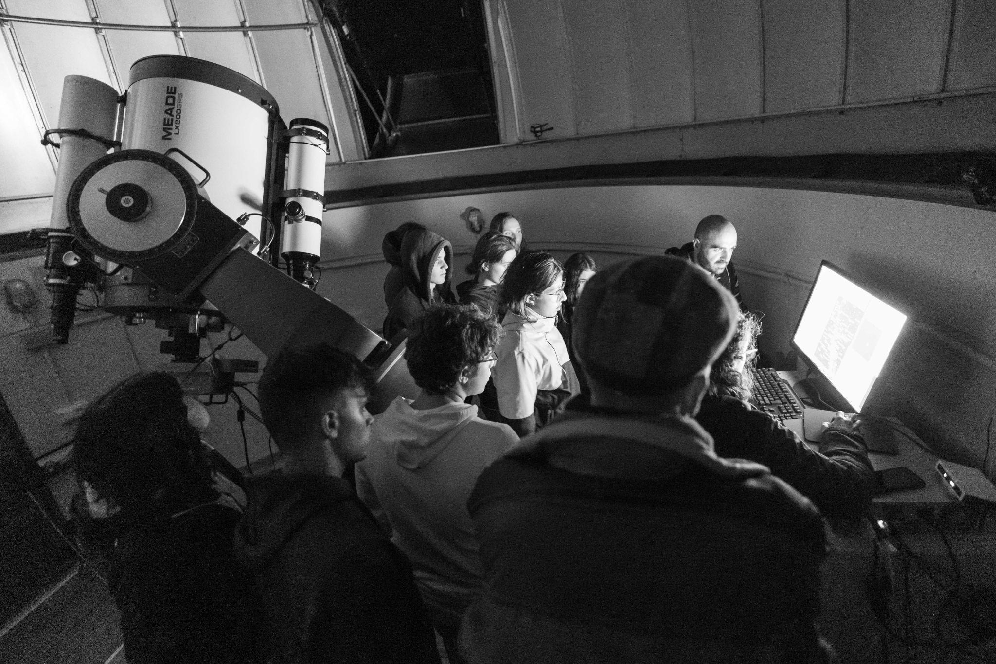 sessió a l'observatori de Joves i Ciència