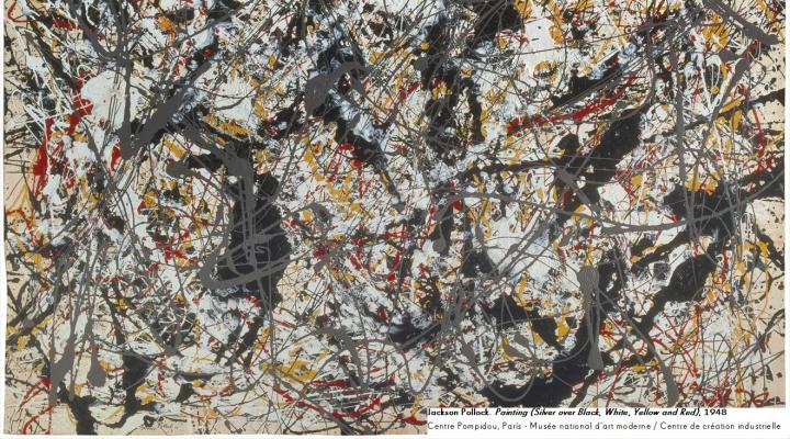 Jackson Pollock, Painting (Silver over Black, White, Yellow and Red), 1948